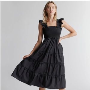 Quince Cotton Smocked Midi Dress
